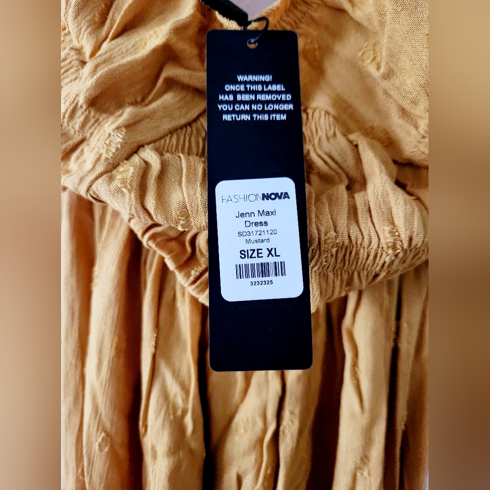Fashion Nova Maxi Dress - Mustard - Picture 5 of 6